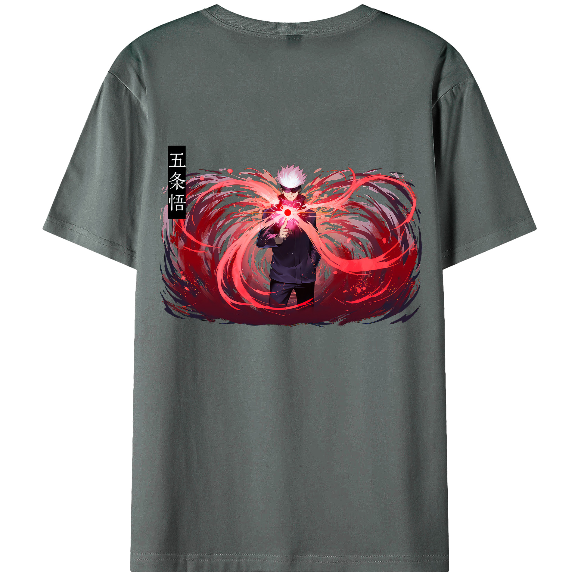 （画像用） 呪術廻戦 Jujutsu Kaisen 綿100％ メンズ半袖Tシャツ（バックプリント） 通気性